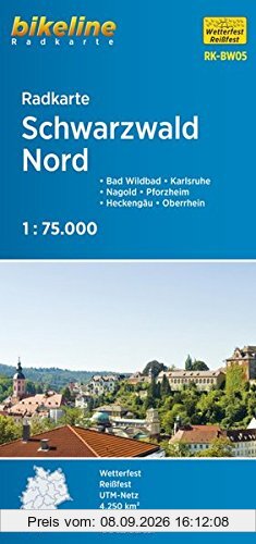 Radkarte Schwarzwald Nord (RK-BW05) (Bikeline Radkarte)