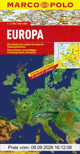 MARCO POLO Länderkarte Europa physisch 1:2,5 Mio.