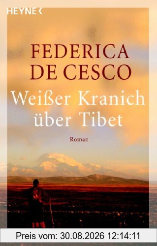 Weißer Kranich über Tibet.