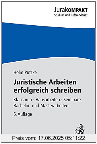 Binding : Taschenbuch, Edition : 5, Label : C.H.Beck, Publisher : C.H.Beck, medium : Taschenbuch, numberOfPages : 196, publicationDate : 2014-09-29, authors : Holm Putzke, languages : german, ISBN : 3406672604