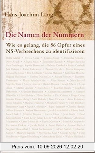 Die Namen der Nummern: Wie es gelang, die 86 Opfer eines NS-Verbrechens zu identifizieren
