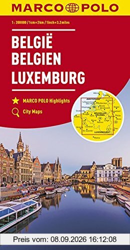 MARCO POLO Karte Belgien, Luxemburg 1:200 000 (MARCO POLO Karten 1:200.000)