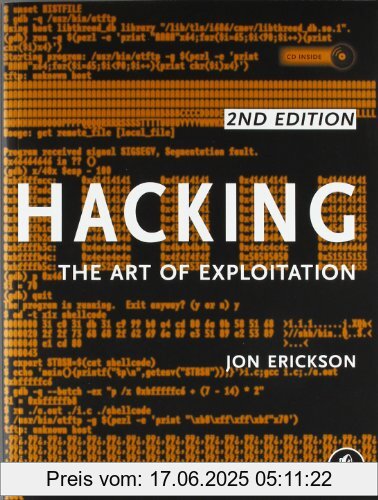 Binding : Taschenbuch, Edition : 2nd edition., Label : No Starch Press, Publisher : No Starch Press, NumberOfItems : 1, PackageQuantity : 1, medium : Taschenbuch, numberOfPages : 484, publicationDate : 2007-10-01, authors : Jon Erickson, languages : english, ISBN : 1593271441