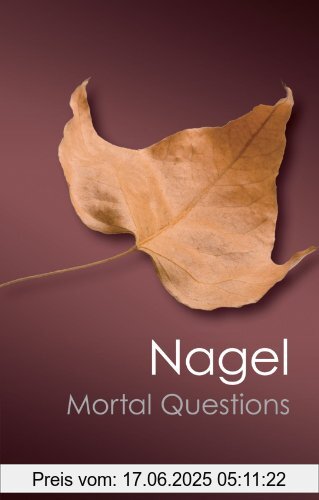 Binding : Taschenbuch, Label : Cambridge University Press, Publisher : Cambridge University Press, NumberOfItems : 1, PackageQuantity : 1, medium : Taschenbuch, numberOfPages : 234, publicationDate : 2012-03-29, authors : Thomas Nagel, languages : english, ISBN : 1107604710