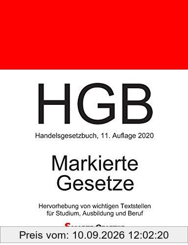 HGB, Handelsgesetzbuch, Smarte Gesetze, Markierte Gesetze: Hervorhebung von wichtigen Textstellen für Studium, Ausbildung und Beruf