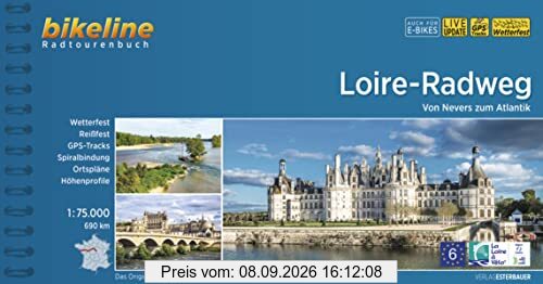 Loire-Radweg: Von Nevers zum Atlantik. 1:75.000, 690 km (Bikeline Radtourenbücher)