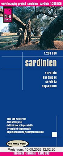 Reise Know-How Landkarte Sardinien (1:200.000): world mapping project
