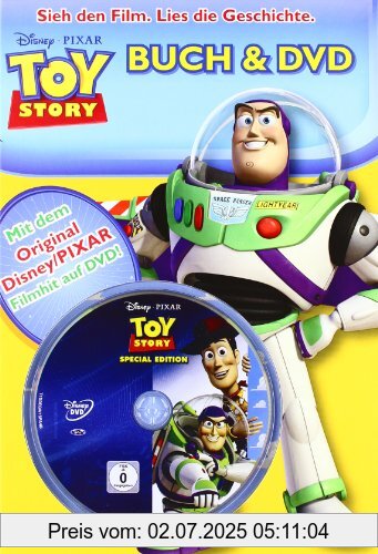 Die Buchhandlung in Oelde hat das Buch Toy Story 1 Buch und DVD