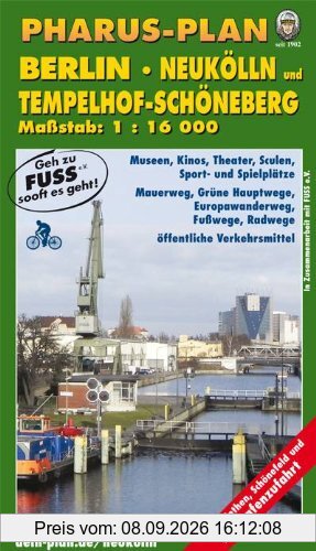 Pharus-Plan Berlin, Neukölln und Tempelhof-Schöneberg: Maßstab 1:16 000. Großziethen, Schönefeld und Flughafenzufahrt