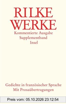 Supplementband: Gedichte in französischer Sprache