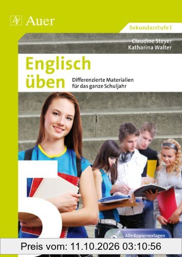 Englisch üben Klasse 5: Differenzierte Materialien für das ganze Schuljahr