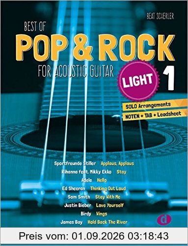 Best of Pop & Rock for Acoustic Guitar light 1