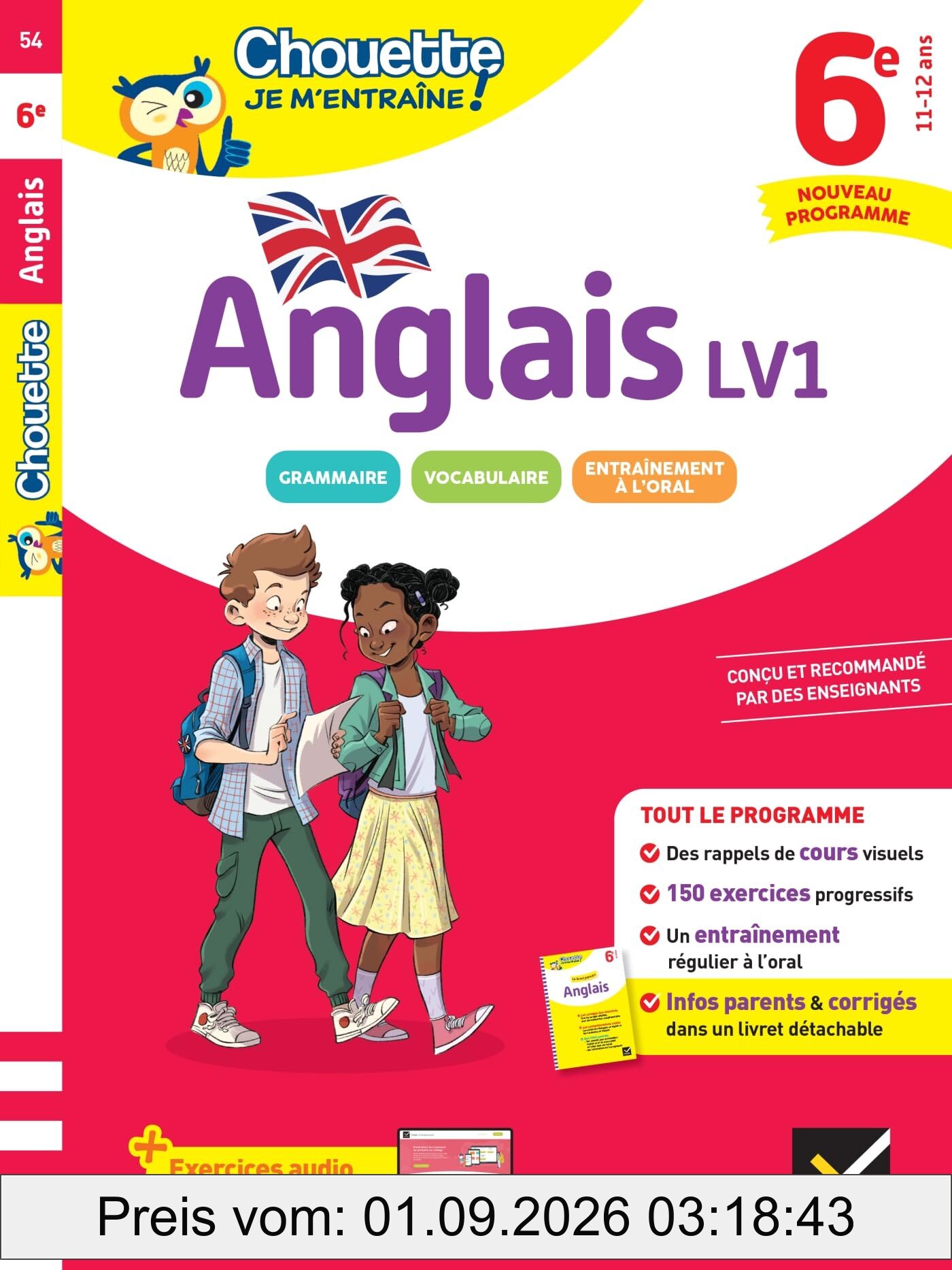 Anglais LV1 6e, 11-12 ans : nouveau programme