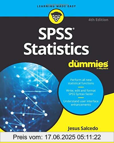 Brand : For Dummies, Binding : Taschenbuch, Edition : 4., Label : For Dummies, Publisher : For Dummies, medium : Taschenbuch, numberOfPages : 480, publicationDate : 2020-10-08, authors : Jesus Salcedo, Keith McCormick, ISBN : 1119560837