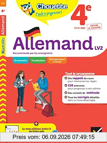 Allemand 4e LV2, 13-14 ans : conforme au programme