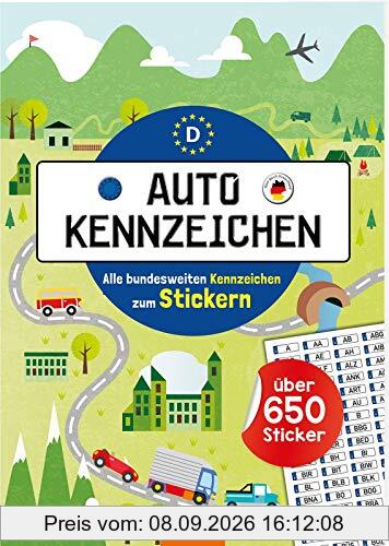 Autokennzeichen - Alle bundesweiten Kennzeichen zum Stickern: Über 650 Sticker
