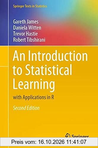 An Introduction to Statistical Learning: with Applications in R (Springer Texts in Statistics)