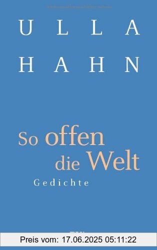 Binding : Gebundene Ausgabe, Edition : 4, Label : Deutsche Verlags-Anstalt, Publisher : Deutsche Verlags-Anstalt, medium : Gebundene Ausgabe, numberOfPages : 104, publicationDate : 2004-08-10, authors : Ulla Hahn, languages : german, ISBN : 3421058164
