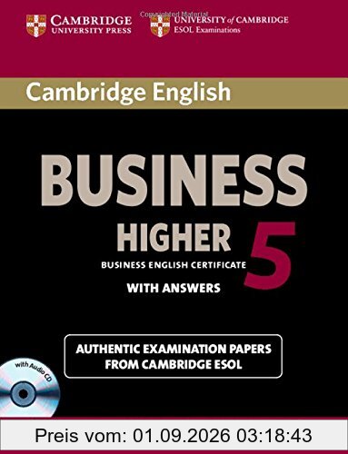 Cambridge English Business 5 Higher Self-study Pack (student's Book with Answers and Audio CD) (Bec Practice Tests)