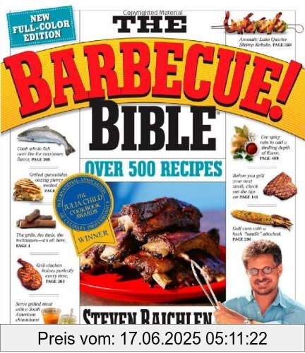 Binding : Taschenbuch, Edition : 2 New Anv, Label : Workman Publishing, Publisher : Workman Publishing, NumberOfItems : 1, medium : Taschenbuch, numberOfPages : 556, publicationDate : 2008-07-23, authors : Steven Raichlen, languages : english, ISBN : 0761149430