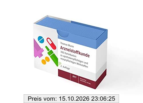 Arzneistoffkunde: Karteikarten zu apothekenpflichtigen und rezeptpflichtigen Wirkstoffen