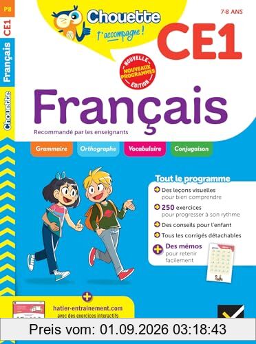 Français CE1, 7-8 ans : nouveaux programmes