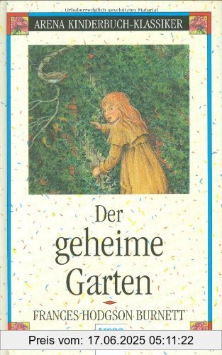 Binding : Gebundene Ausgabe, Edition : 5., Aufl., Label : Arena, Publisher : Arena, medium : Gebundene Ausgabe, numberOfPages : 224, publicationDate : 2000-01-01, authors : Burnett, Frances Hodgson, languages : german, ISBN : 3401045849