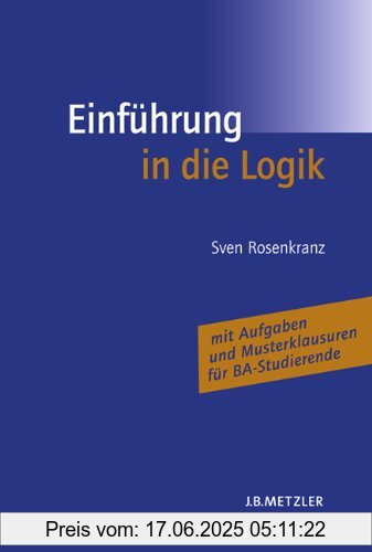 Binding : Broschiert, Label : Metzler, Publisher : Metzler, medium : Broschiert, numberOfPages : 236, publicationDate : 2006-03-22, authors : Sven Rosenkranz, Helen Bohse, languages : german, ISBN : 3476021505