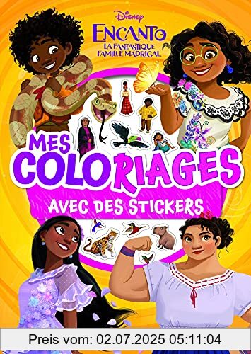 Die Buchhandlung in Oelde hat das Buch ENCANTO, LA FANTASTIQUE FAMILLE MADRIGAL - Mes Coloriages avec Stickers - Disney