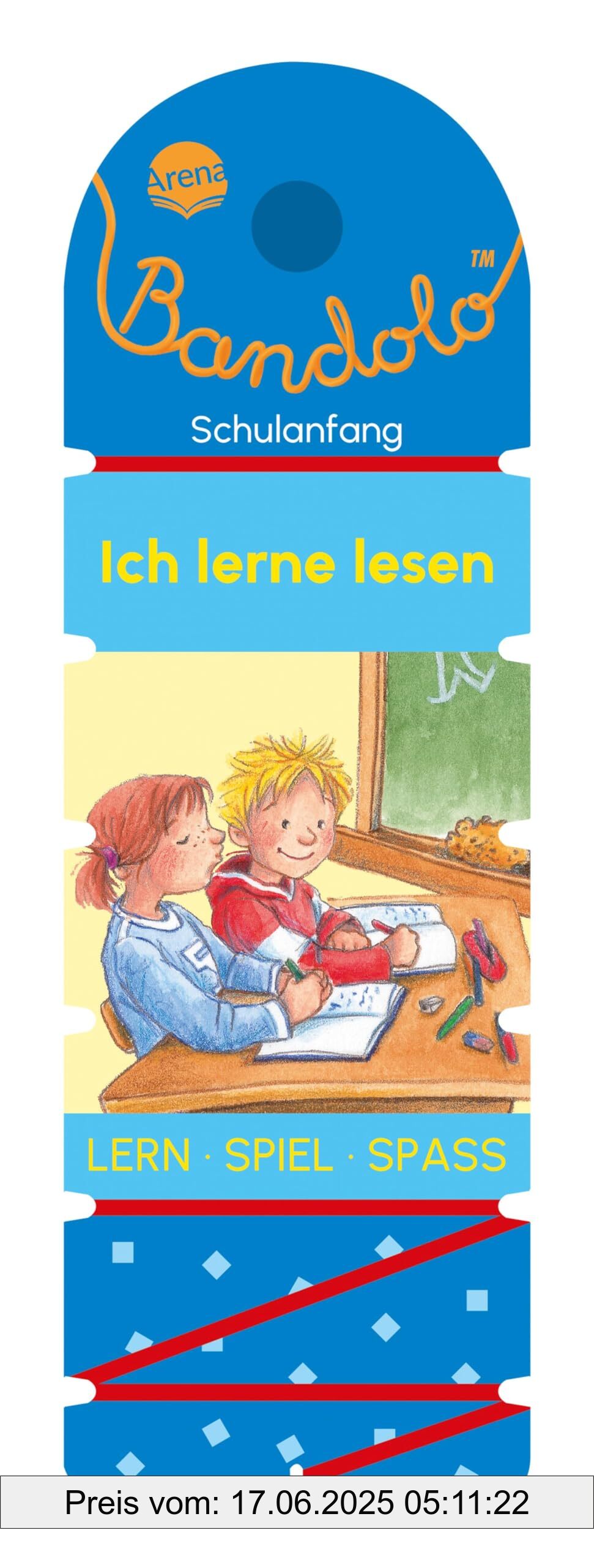 Brand : Arena, Binding : paperback, Label : Bandolo. Ich lerne lesen : Lernspiel mit Lösungskontrolle für Kinder ab 5 Jahren, medium : paperback, numberOfPages : 32, publicationDate : 2024-06-14, languages : german, ISBN : 3401721305
