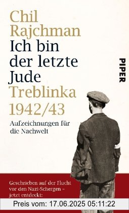 Binding : Gebundene Ausgabe, Label : Piper, Publisher : Piper, medium : Gebundene Ausgabe, numberOfPages : 160, publicationDate : 2009-11-01, authors : Chil Rajchman, translators : Ulrike Bokelmann, languages : german, ISBN : 3492053351