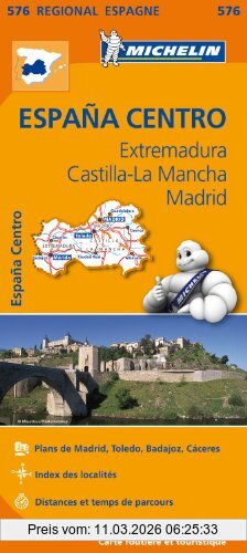 Extremadura , Madrid , Castilla Mancha 11576 Carte ' Regional ' Michelin Kaart