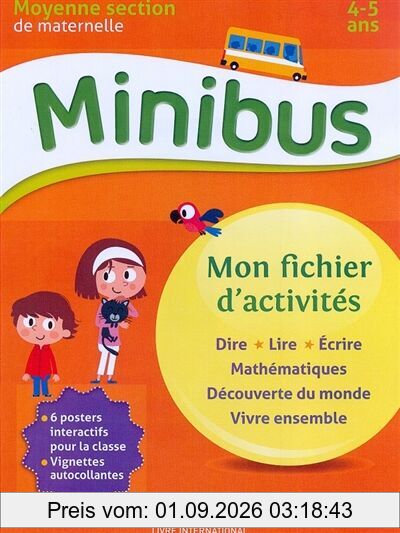 MINIBUS Maternelle MS Mon fichier d'activités tout en un