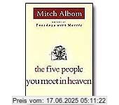 Binding : Taschenbuch, Label : Hyperion, Publisher : Hyperion, NumberOfItems : 1, medium : Taschenbuch, numberOfPages : 208, publicationDate : 2004-09-01, authors : Mitch Albom, languages : english, ISBN : 1401398030