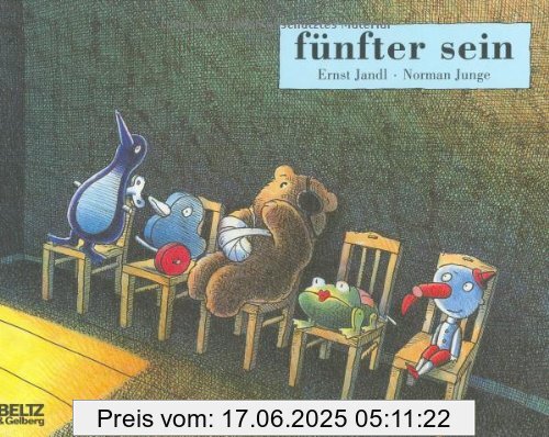 Binding : Gebundene Ausgabe, Edition : 5. Aufl., Label : Beltz, Publisher : Beltz, medium : Gebundene Ausgabe, numberOfPages : 36, publicationDate : 2001-04-01, authors : Ernst Jandl, Norman Junge, languages : german, ISBN : 340779195X