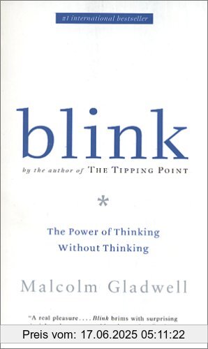 Binding : Taschenbuch, Label : Little, Brown and Company, Publisher : Little, Brown and Company, NumberOfItems : 1, medium : Taschenbuch, numberOfPages : 304, publicationDate : 2005-12-01, authors : Malcolm Gladwell, languages : english, ISBN : 0316057908