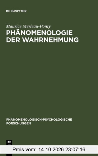 Phänomenologie der Wahrnehmung (Gruyter - de Gruyter Studienbücher) (Phanomenologisch-Psychologische Forschungen)