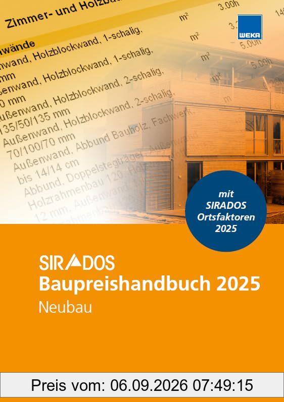 SIRADOS Baupreishandbuch 2025 – Neubau