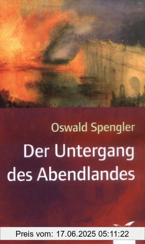 Binding : Gebundene Ausgabe, Label : Albatros Im Patmos Verlag, Publisher : Albatros Im Patmos Verlag, medium : Gebundene Ausgabe, numberOfPages : 1249, publicationDate : 2007-01-15, authors : Oswald Spengler, languages : german, ISBN : 3491961904