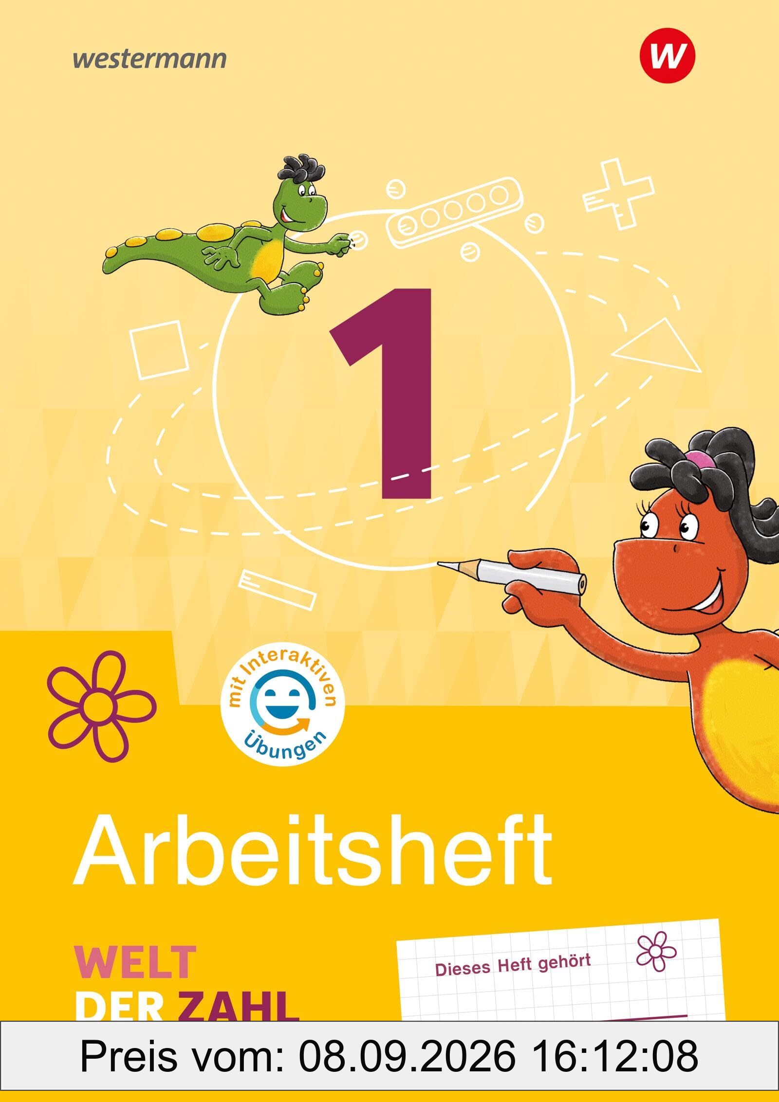 Welt der Zahl - Ausgabe 2022 für Berlin, Brandenburg, Mecklenburg-Vorpommern, Sachsen-Anhalt und Thüringen: Arbeitsheft 1 mit Interaktiven Übungen
