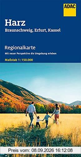 ADAC Regionalkarte Blatt 8 Harz, Braunschweig, Erfurt, Kassel 1:150 000 (ADAC Regionalkarten 1:150.000)
