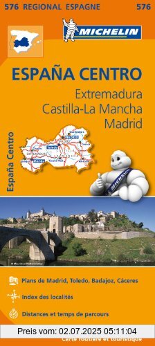 Die Buchhandlung in Oelde hat das Buch EXTREMADURA , MADRID , CASTILLA MANCHA 11576 CARTE ' REGIONAL ' MICHELIN KAART