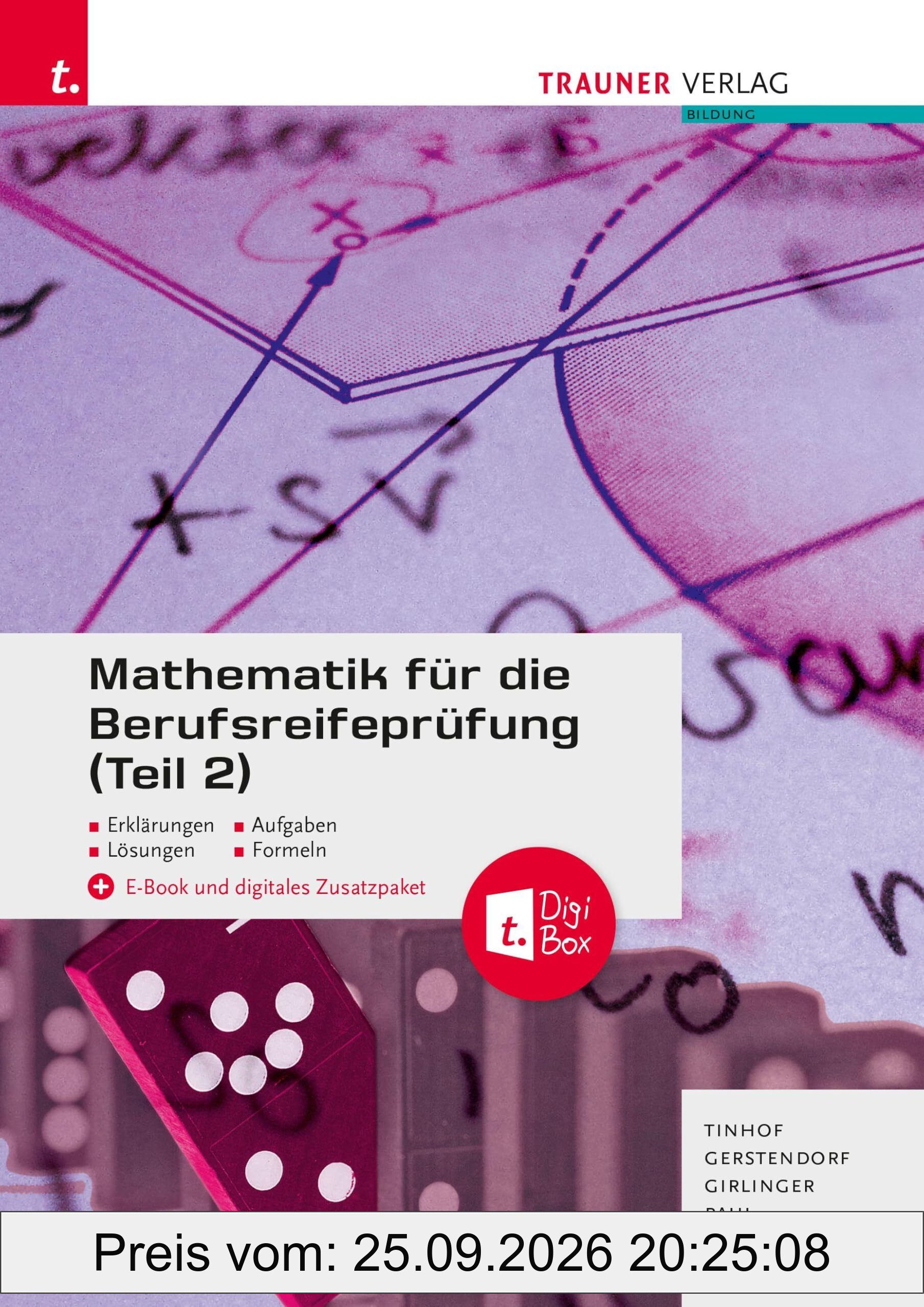 Mathematik für die Berufsreifeprüfung (Teil 2) + TRAUNER-DigiBox + E-Book