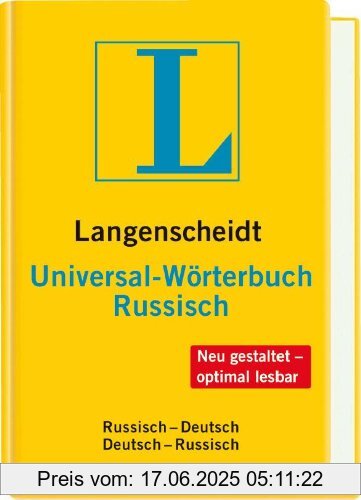 Binding : Taschenbuch, Edition : Lautschrift in kyrillisch., Label : Langenscheidt, Publisher : Langenscheidt, medium : Taschenbuch, numberOfPages : 480, publicationDate : 2010-08-03, releaseDate : 2010-08-03, publishers : Langenscheidt, Redaktion von, languages : russian, german, ISBN : 3468182937