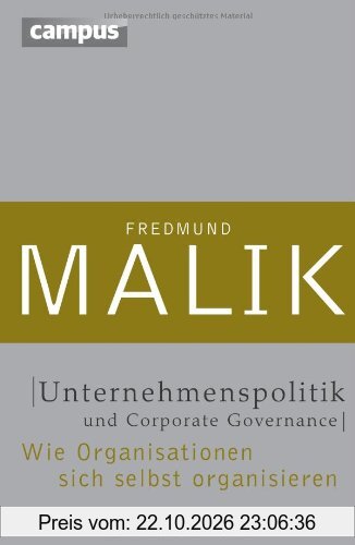 Unternehmenspolitik und Corporate Governance: Wie Organisationen sich selbst organisieren (Management: Komplexität meistern (Malik))
