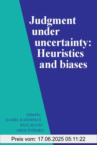 Binding : Taschenbuch, Label : Cambridge University Press, Publisher : Cambridge University Press, NumberOfItems : 1, medium : Taschenbuch, numberOfPages : 555, publicationDate : 1982-05-20, publishers : Daniel Kahneman, Paul Slovic, Amos Tversky, languages : english, ISBN : 0521284147