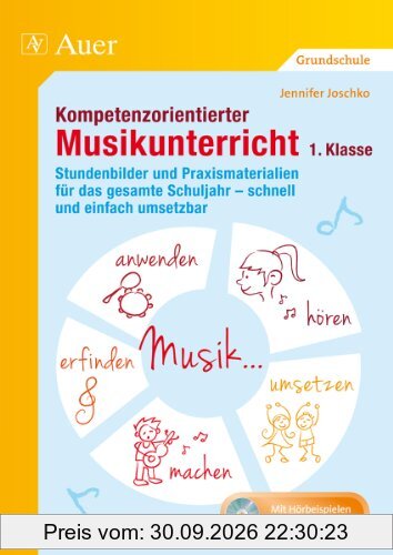 Kompetenzorientierter Musikunterricht 1. Klasse: Stundenbilder und Praxismaterialien für das gesamte Schuljahr - schnell und einfach …