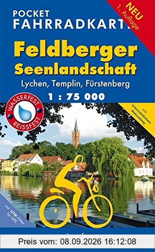 Pocket-Fahrradkarte Feldberger Seenlandschaft: Maßstab 1:75.000. Wasser- und reißfest. (Fahrradkarten)