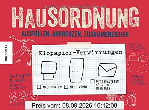 Hausordnung: Ausfüllen, ankreuzen, zusammenziehen