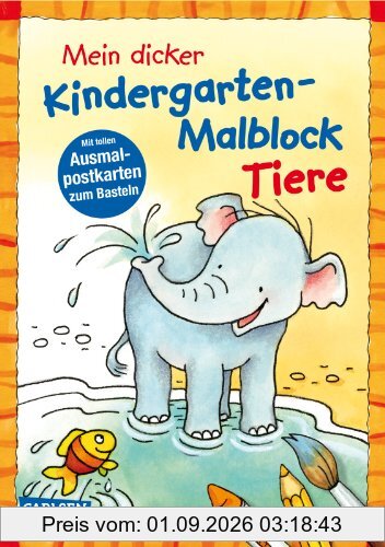 Mein dicker Kindergarten-Malblock Tiere